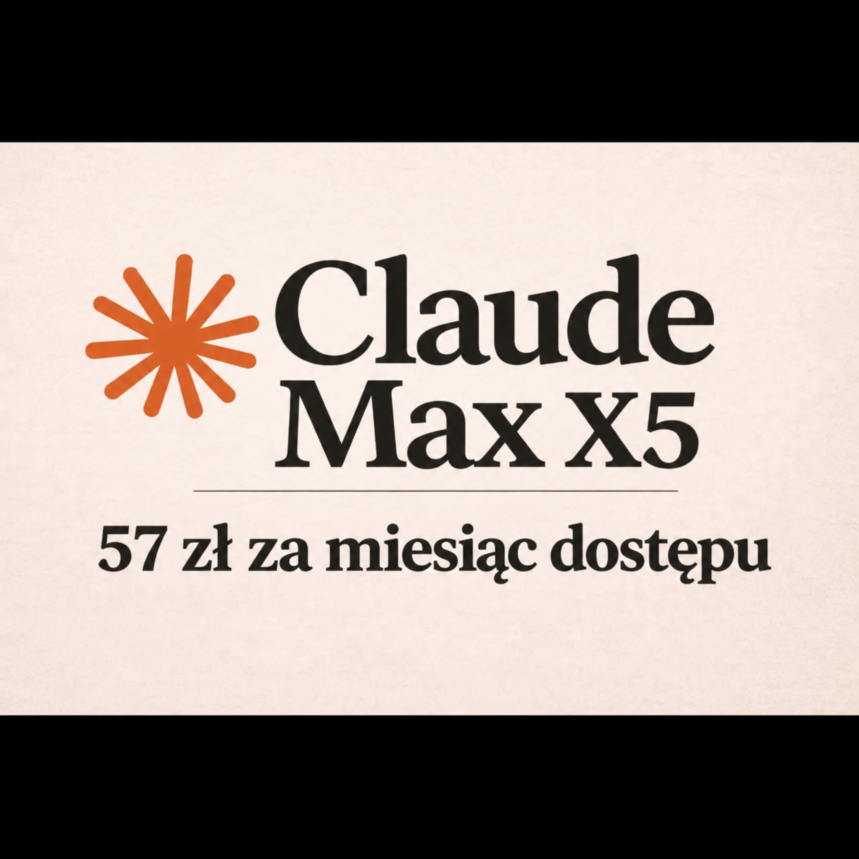 Claude Max x5 30 dni Konto na Własny Email Claude Code Premium AI